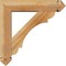 Ekena Millwork Olympic Arts and Crafts Rough Sawn Bracket w/ Offset Brace, Western Red Cedar, 6"W x 24"D x 24"H BKT0604X24X24OLY03RWR - alternate 4